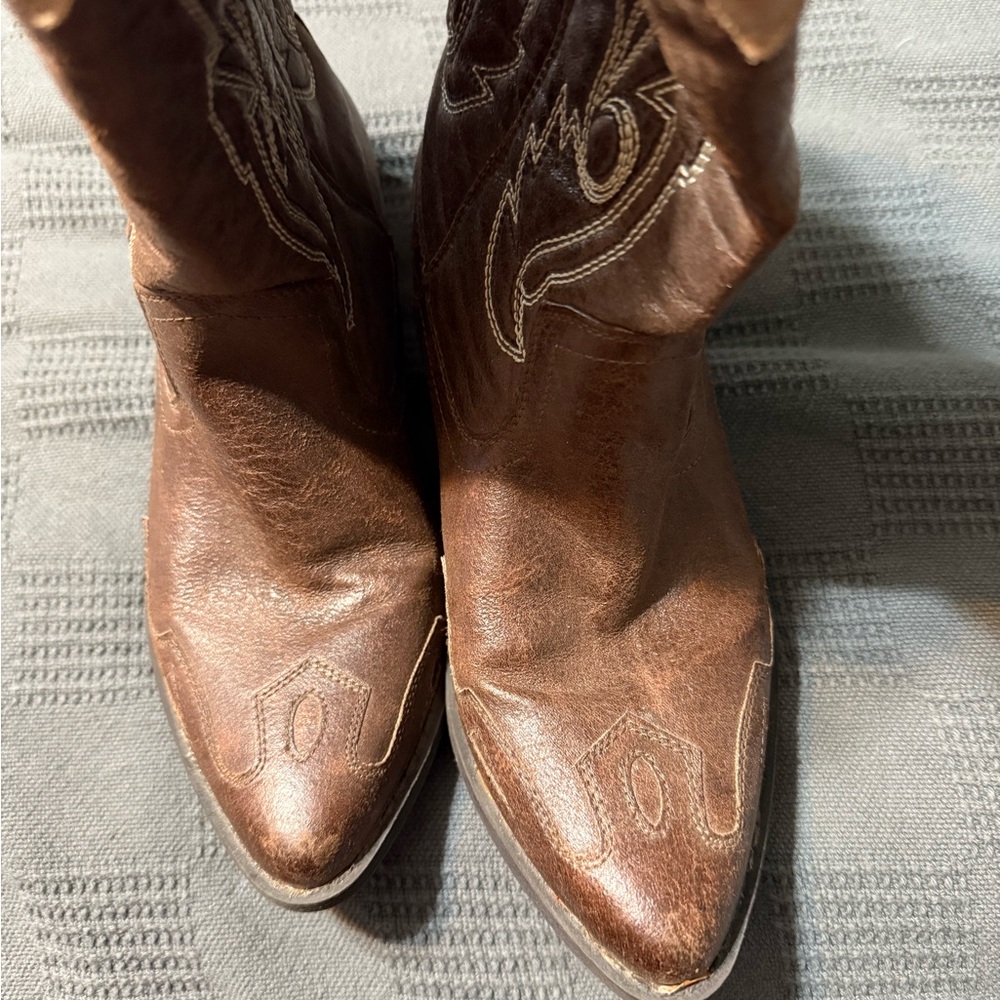 Brown Western Leather Boots